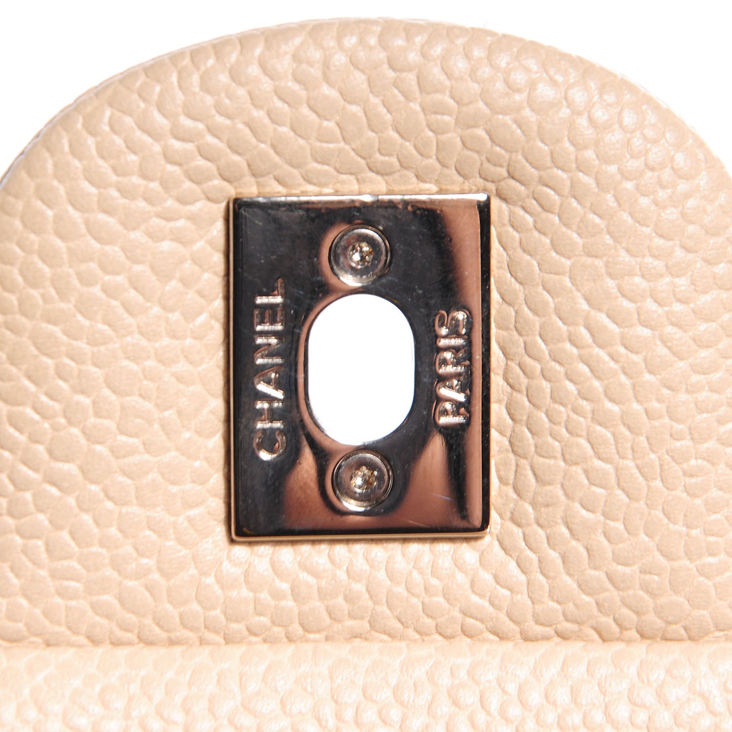 Caviar Jumbo Easy Flap Beige