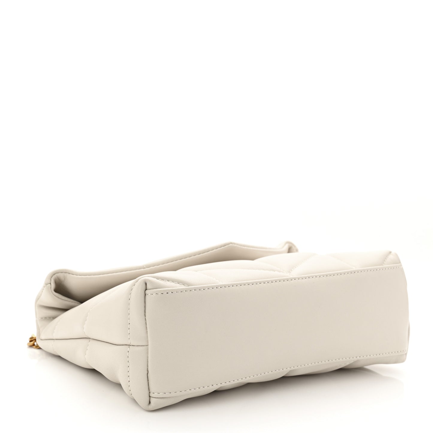 Lambskin Quilted Toy Loulou Puffer Monogram Chain Satchel Crema Soft