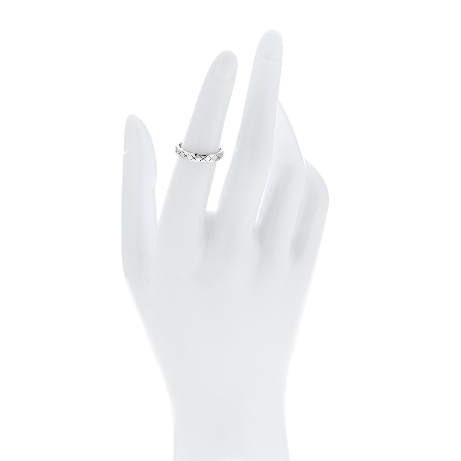 Chanel 18K White Gold Mini Coco Crush Ring 50 5.25 2 of 5