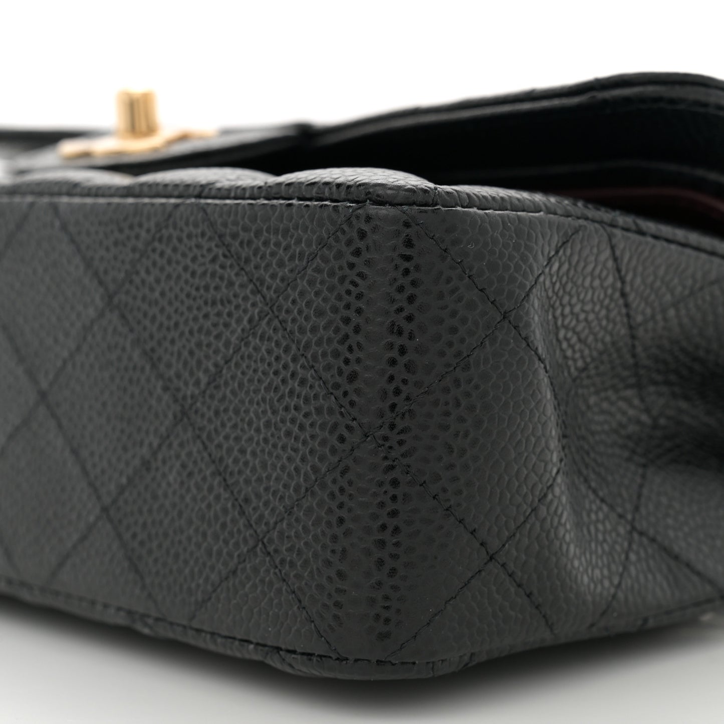 Caviar Quilted Small Double Flap Black