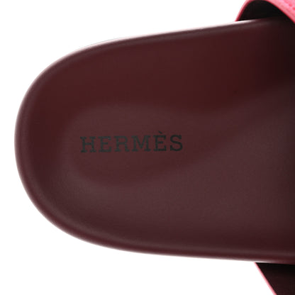 Hermes Suede Goatskin Womens Chypre Sandals 38 Rose Framboise 7 of 12