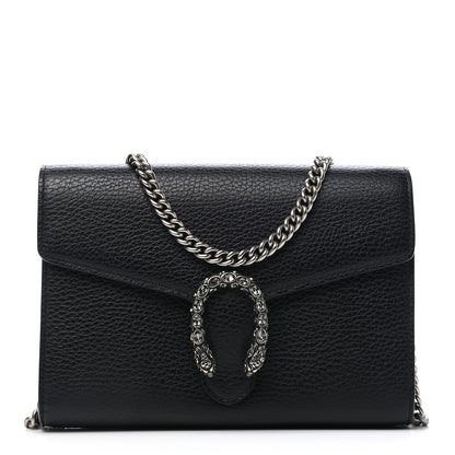 Gucci Calfskin Mini Dionysus Chain Wallet Black 1 of 10