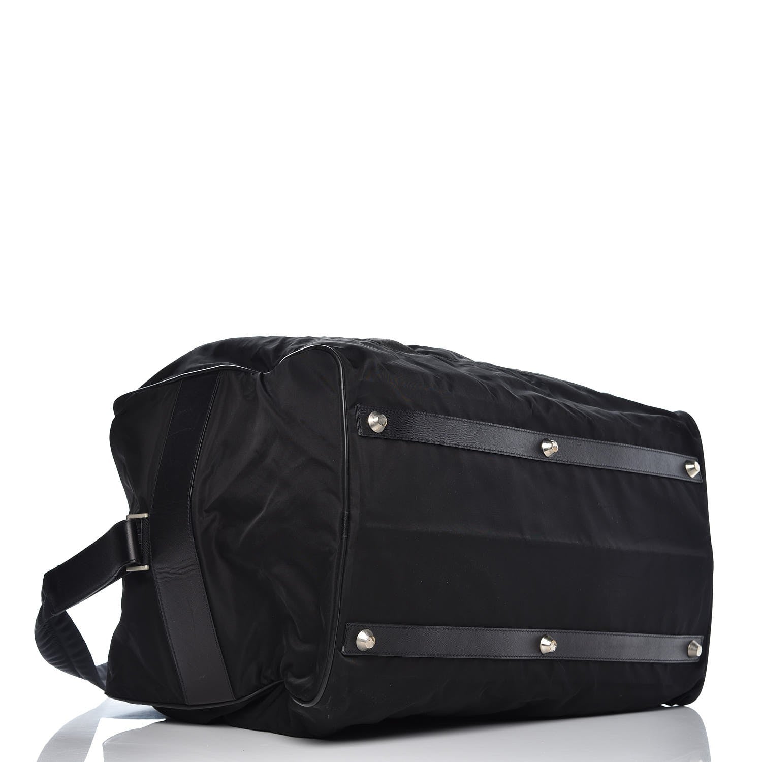 Prada Tessuto Nylon Saffiano Weekender Black 4 of 7