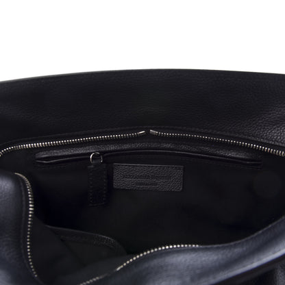 Alexander McQueen Pebbled Calfskin Small Skull Padlock Zip Around Tote Black 6 of 10