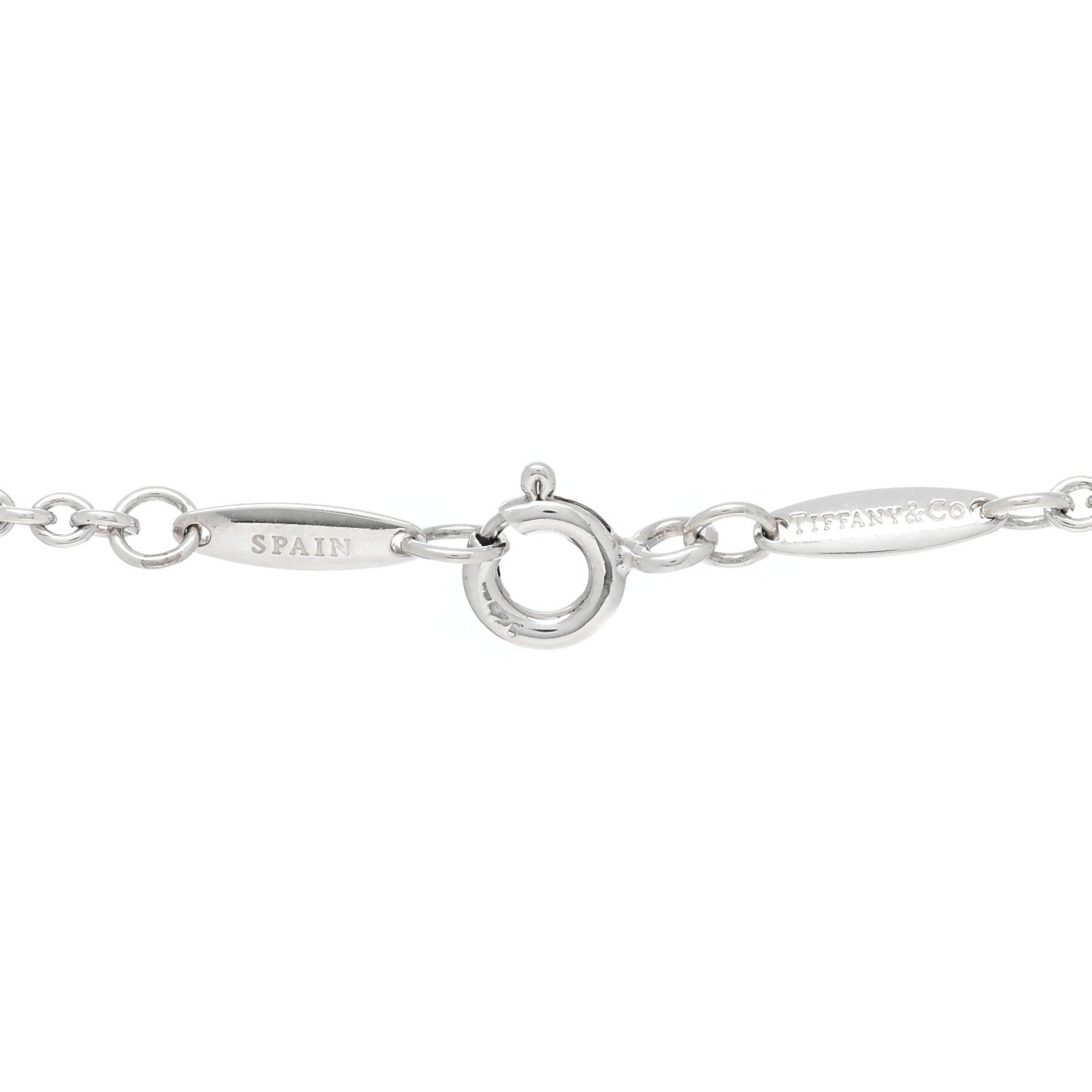 Tiffany Sterling Silver Pearl 7.5-8mm Elsa Peretti Open Heart Lariat Necklace 3 of 4