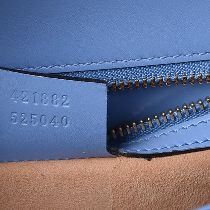 Gucci Calfskin Small Sylvie Shoulder Bag Clear Sky Blue 9 of 9