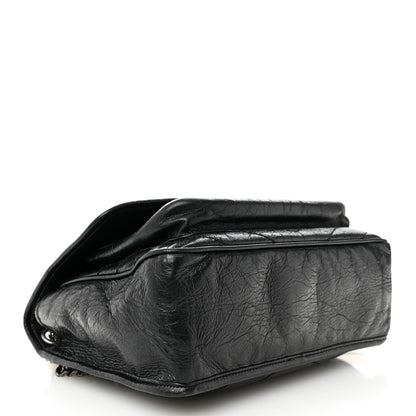 Saint Laurent Crinkled Calfskin Matelasse Monogram Medium Niki Chain Satchel Black 4 of 10