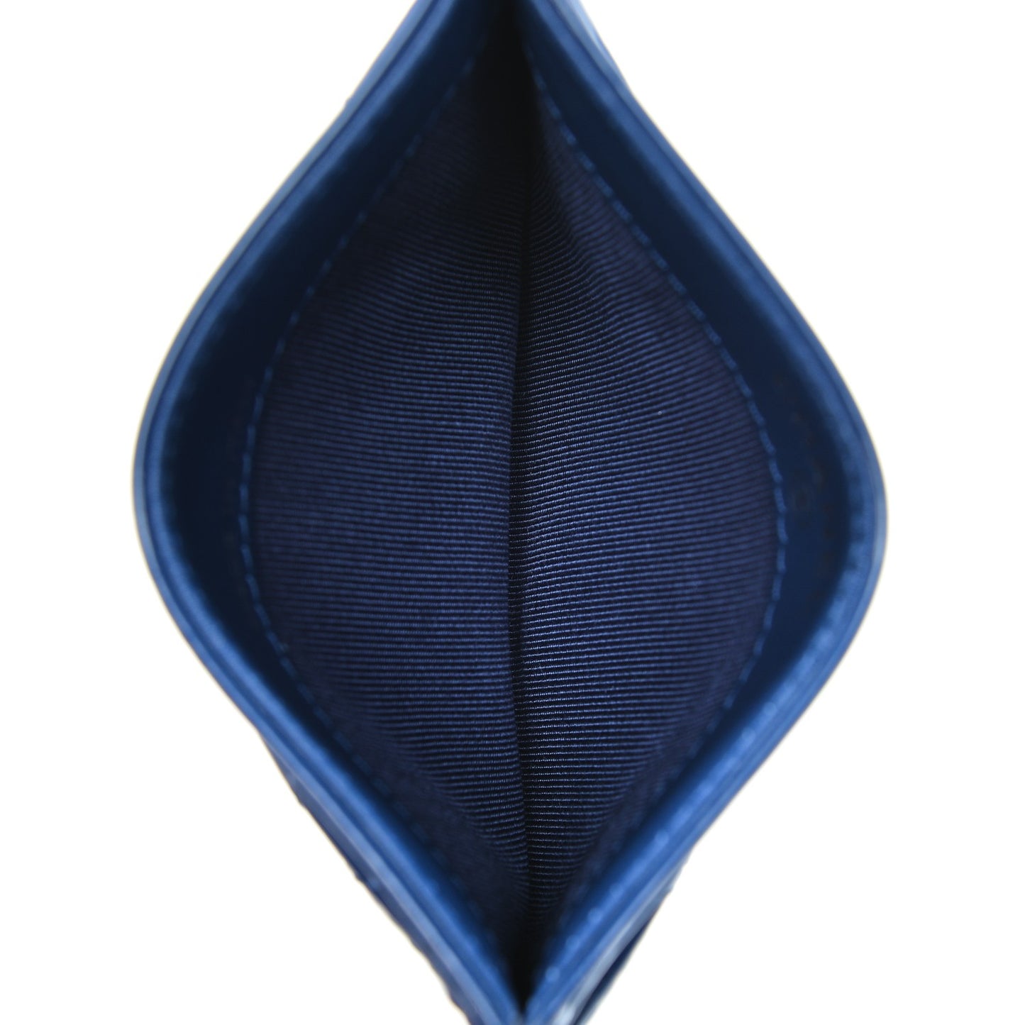 Patent Quilted Card Holder Blue