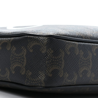 Celine Triomphe Canvas Medium Messenger Bag Black 8 of 10