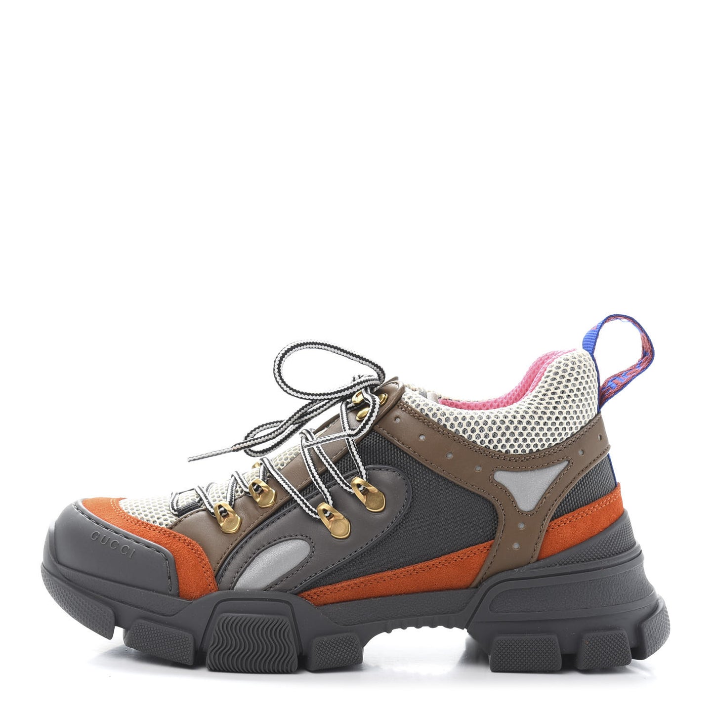 X SEGA Mesh Canvas Calfskin Womens Flashtrek Sneakers 39 White Box Pink Ardesia Loess