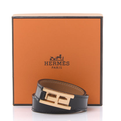 Hermes Box Drag Double Tour Bracelet T1 Black 5 of 5