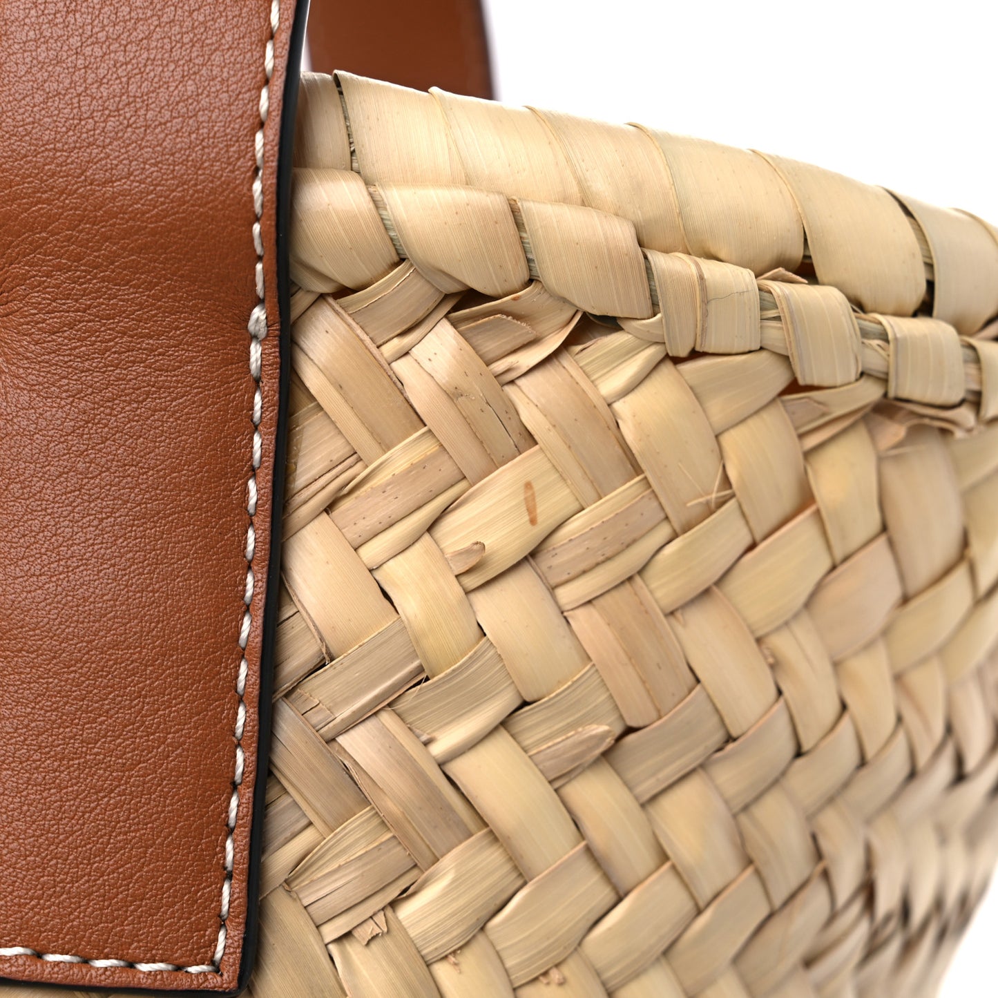 Raffia Small Basket Tote Bag Natural Tan
