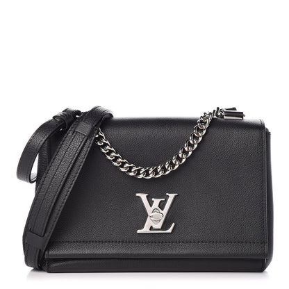 Louis Vuitton Calfskin Lockme II Chain Bag BB Black 1 of 9