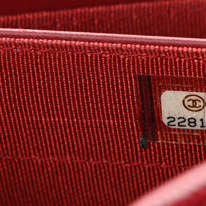 Chanel Caviar Quilted Wallet on Removable Chain Red 9 of 12