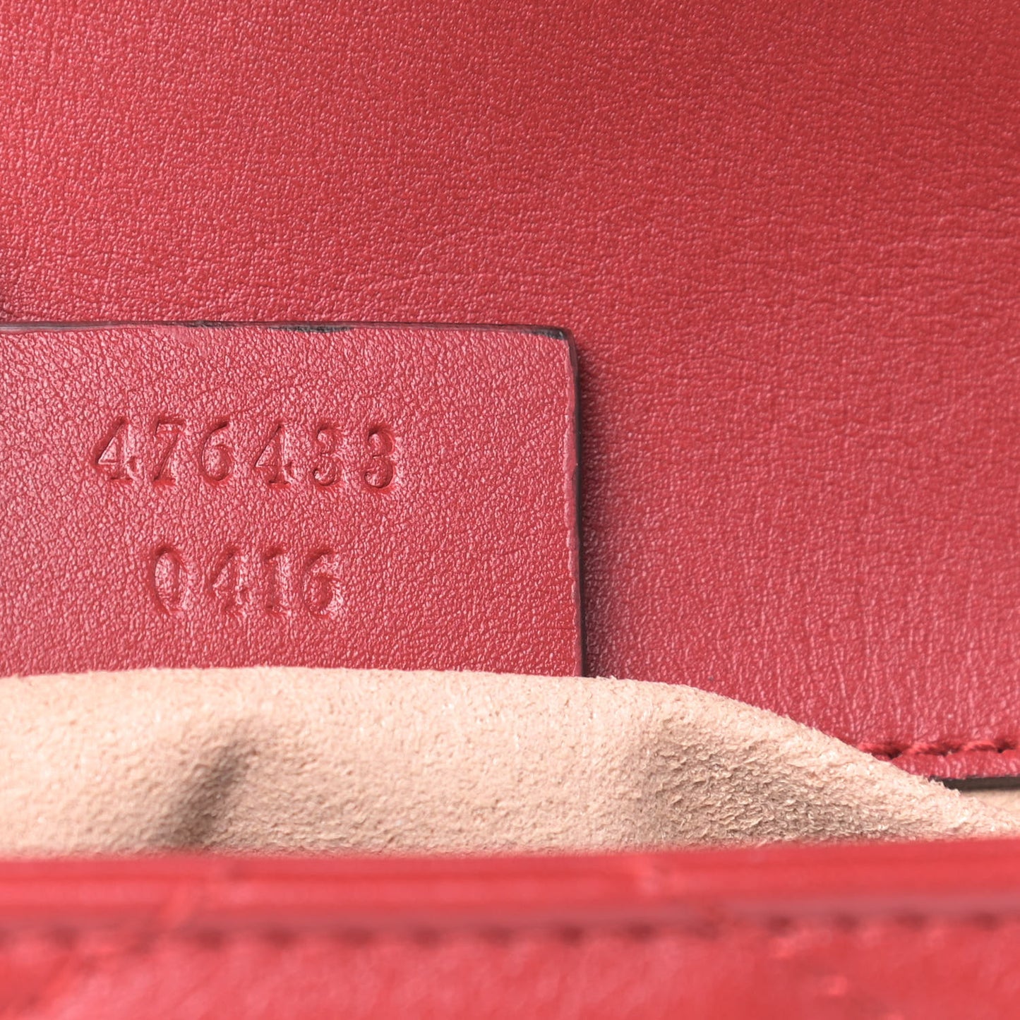 Calfskin Matelasse Super Mini GG Marmont Shoulder Bag Hibiscus Red