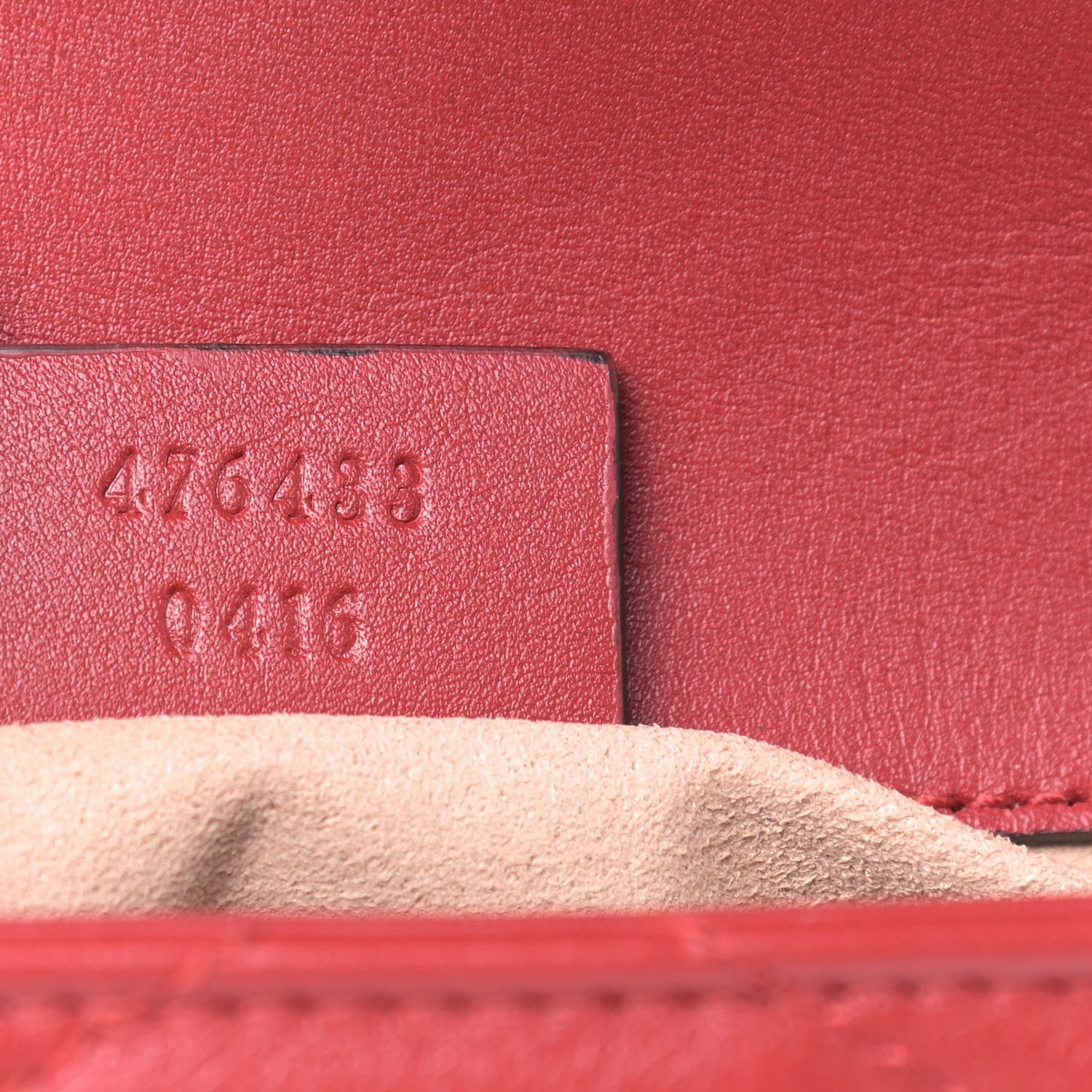 Gucci Calfskin Matelasse Super Mini GG Marmont Shoulder Bag Hibiscus Red 9 of 9