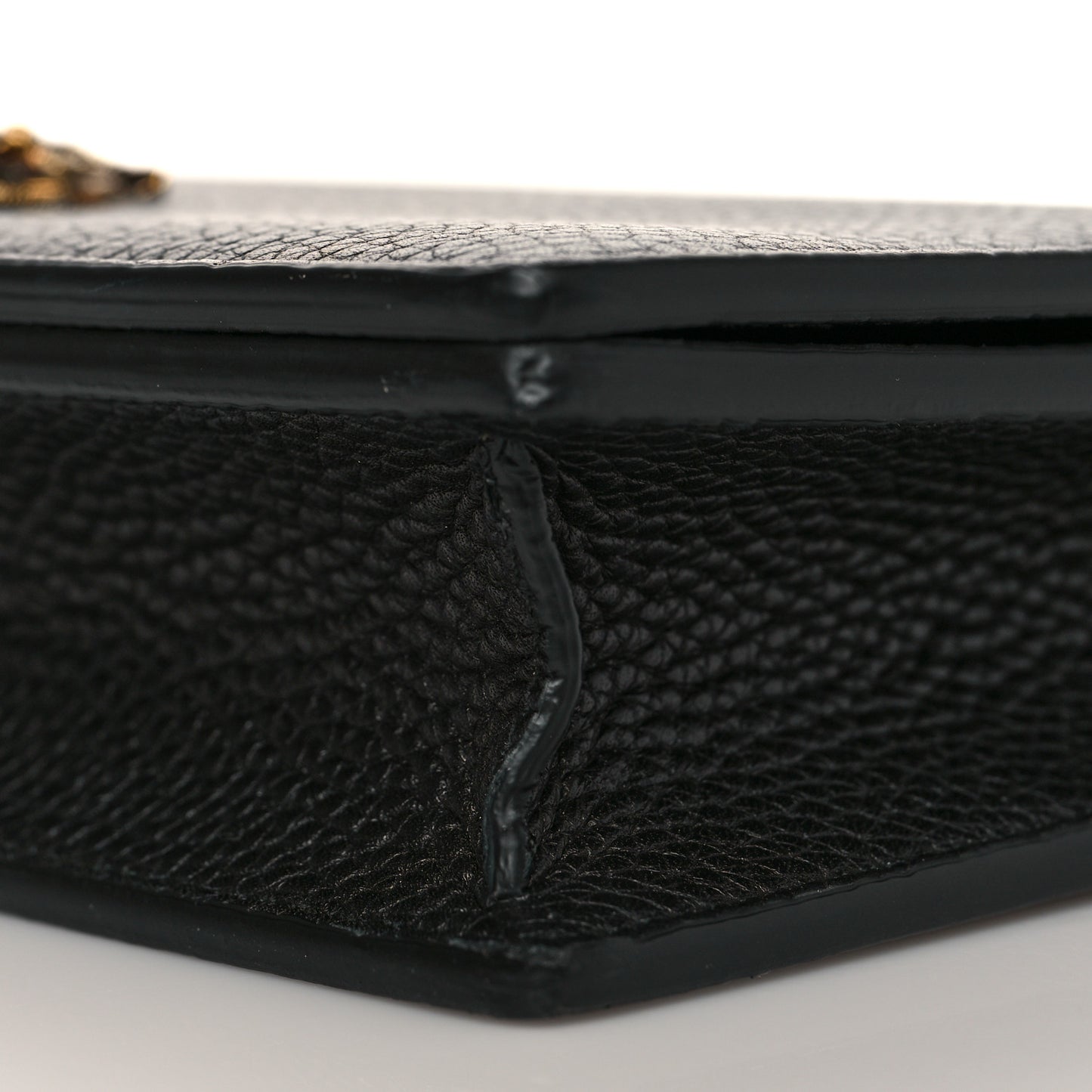 Grained Calfskin L'aveugle Par Amour Chain Wallet Black