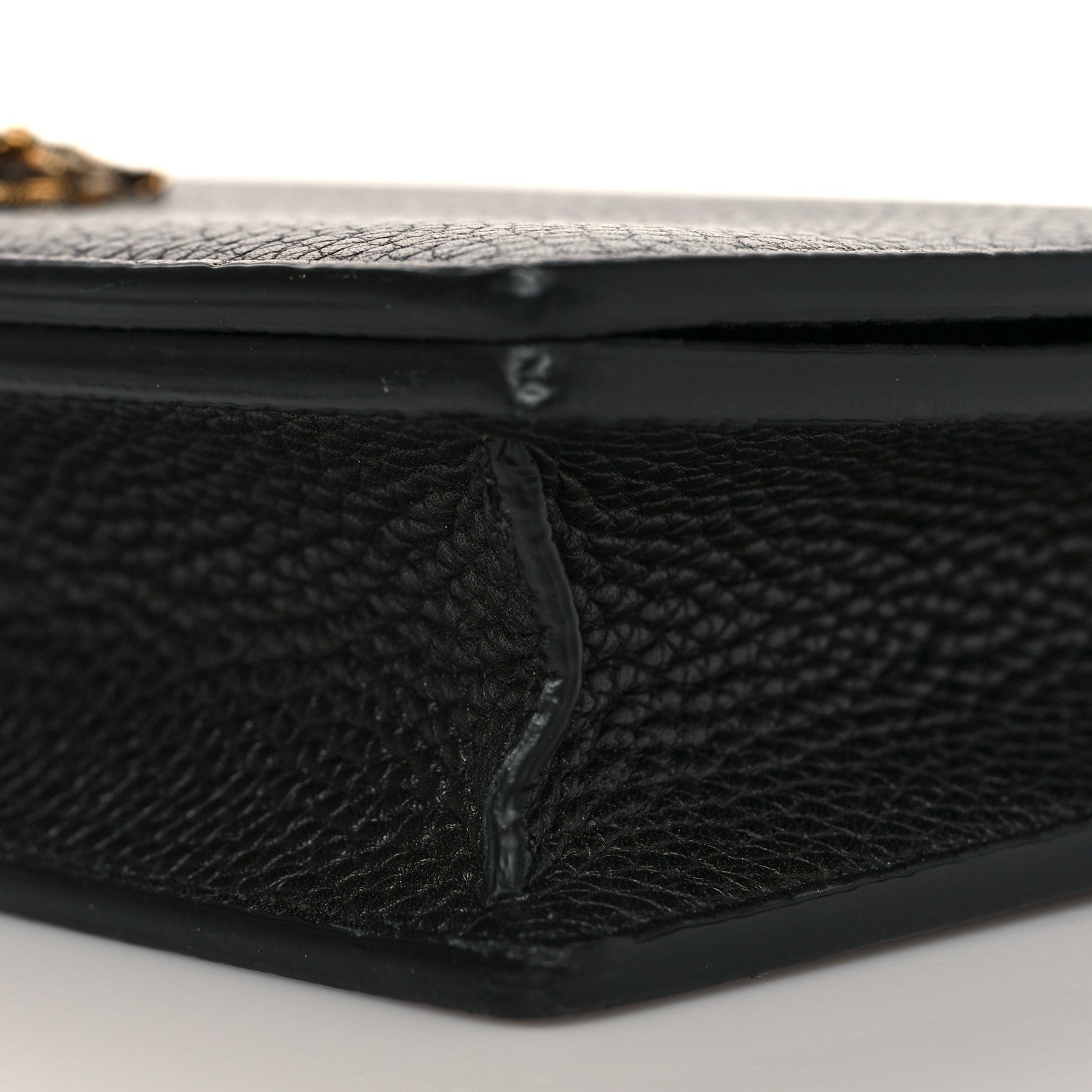 Gucci Grained Calfskin L'aveugle Par Amour Chain Wallet Black 9 of 10