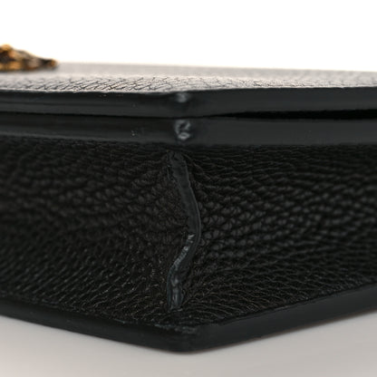 Gucci Grained Calfskin L'aveugle Par Amour Chain Wallet Black 9 of 10