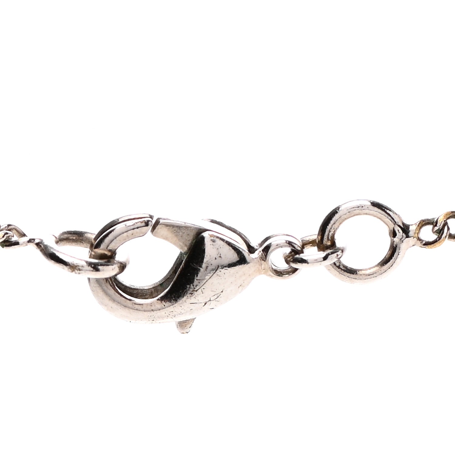Chanel Crystal Timeless CC Necklace Silver 6 of 7