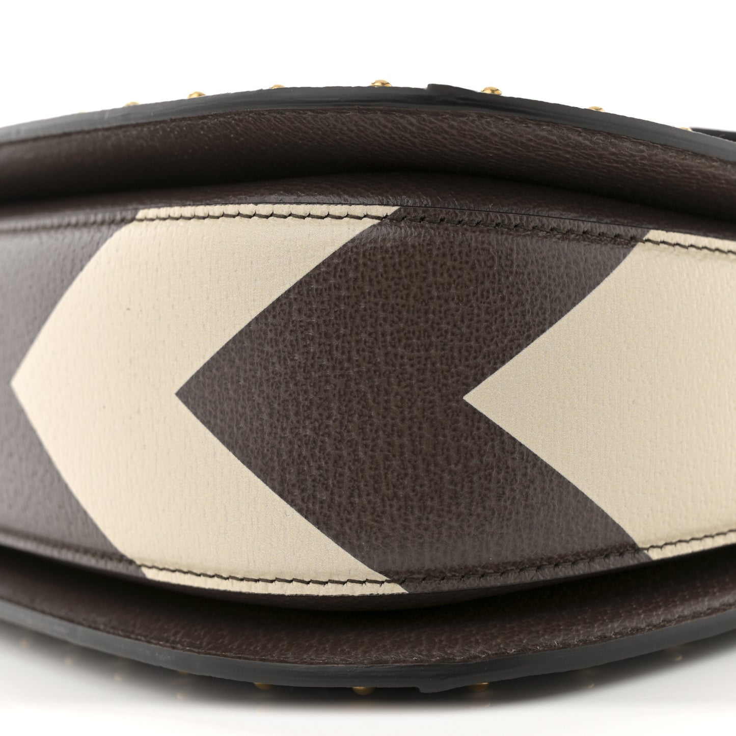 GG Supreme Monogram Studded Calfskin Centum Medium Bamboo 1947 Top Handle Bag Beige Ebony Multicolor