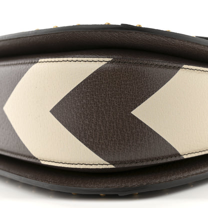 Gucci GG Supreme Monogram Studded Calfskin Centum Medium Bamboo 1947 Top Handle Bag Beige Ebony Multicolor 11 of 13
