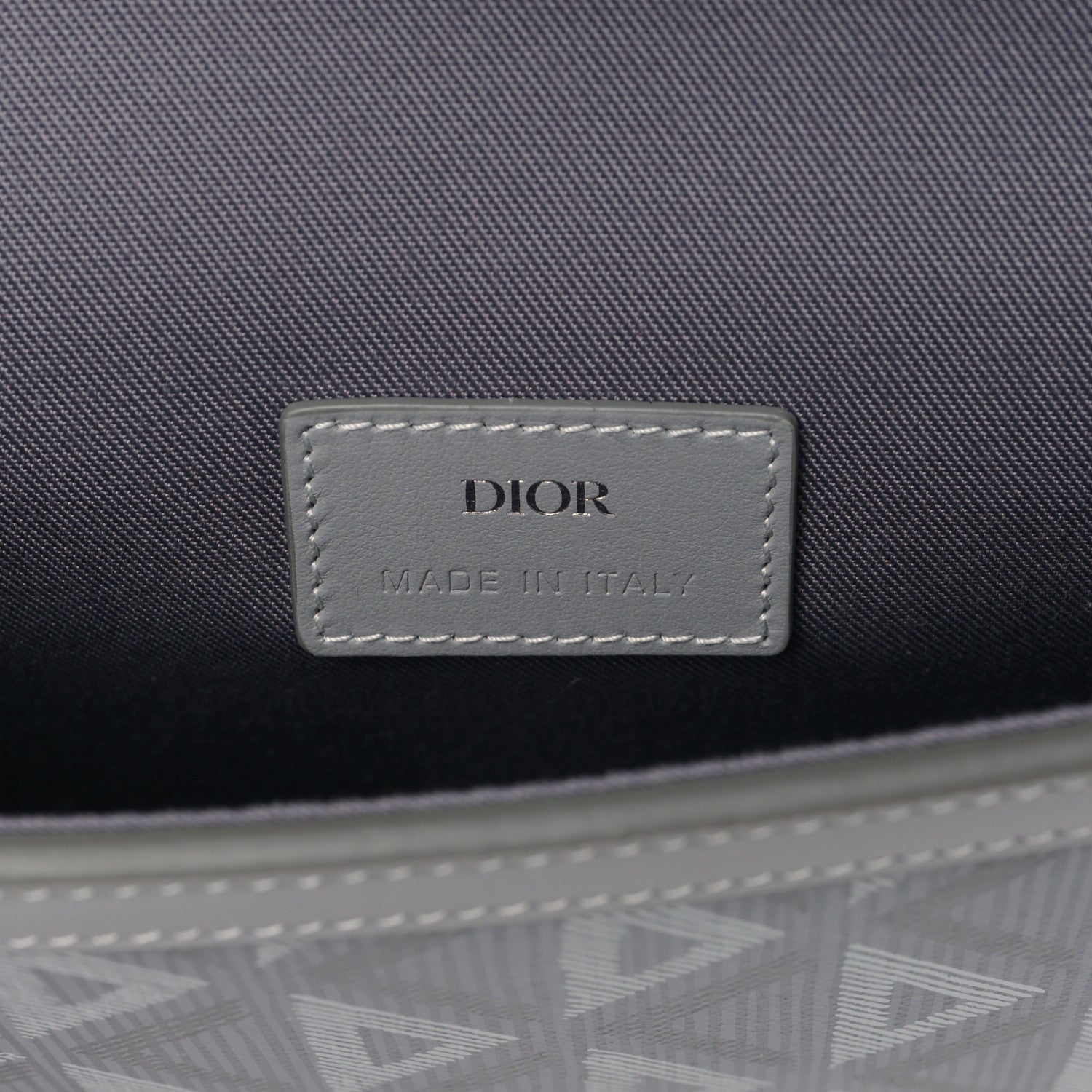 Christian Dior Coated Canvas CD Diamond Hit The Road A5 Pouch With Flap Gray 6 of 9