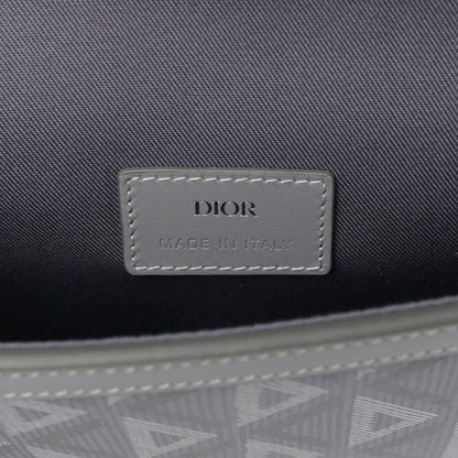 Christian Dior Coated Canvas CD Diamond Hit The Road A5 Pouch With Flap Gray 6 of 9