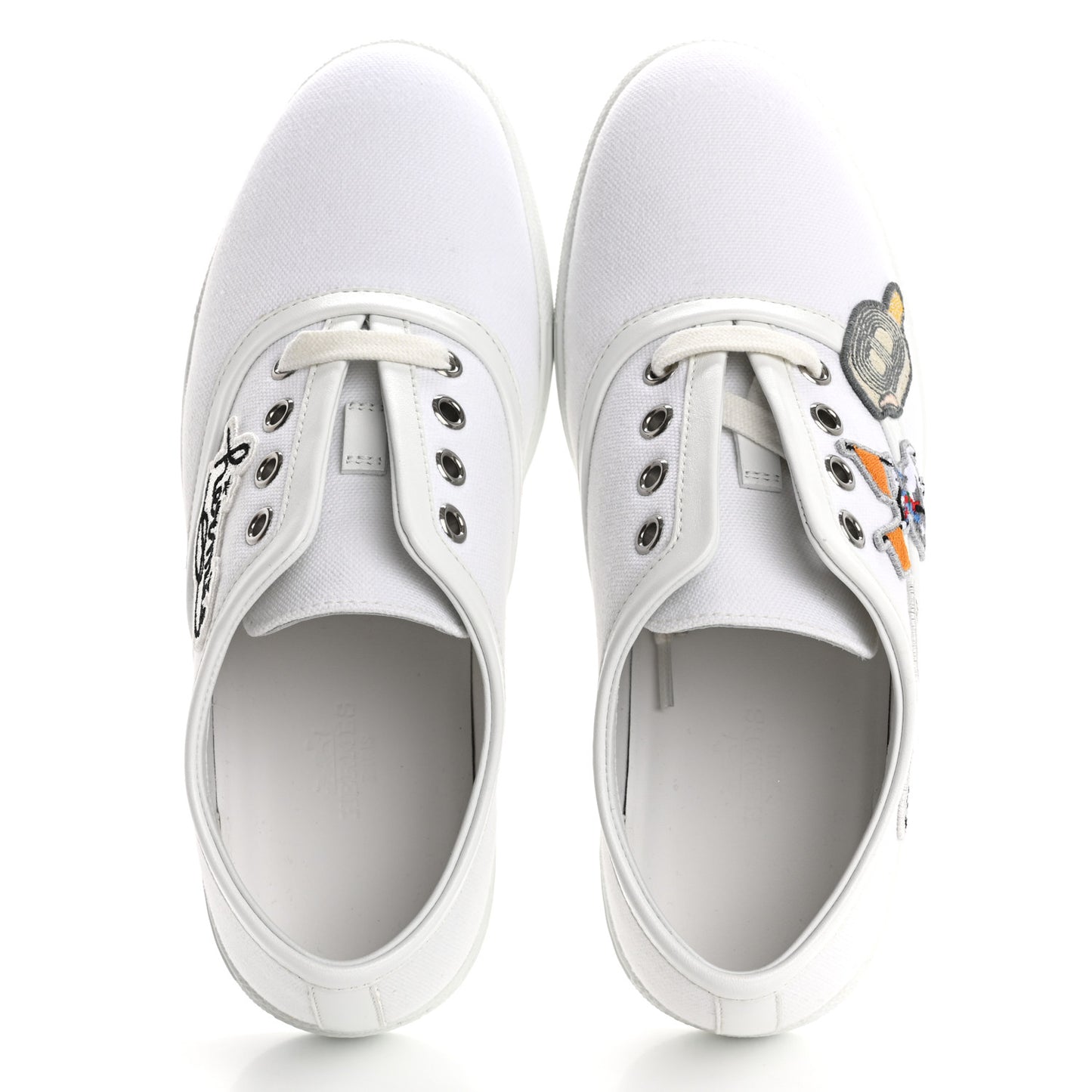 Canvas Embroidered Innocent Sneakers 36.5 White