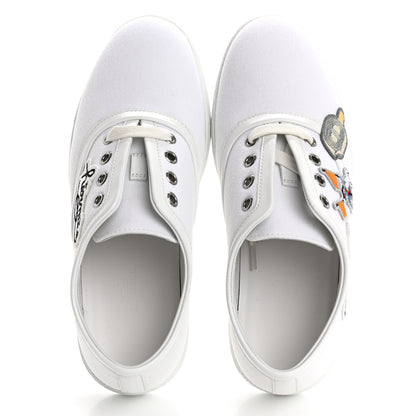 Hermes Canvas Embroidered Innocent Sneakers 36.5 White 2 of 11