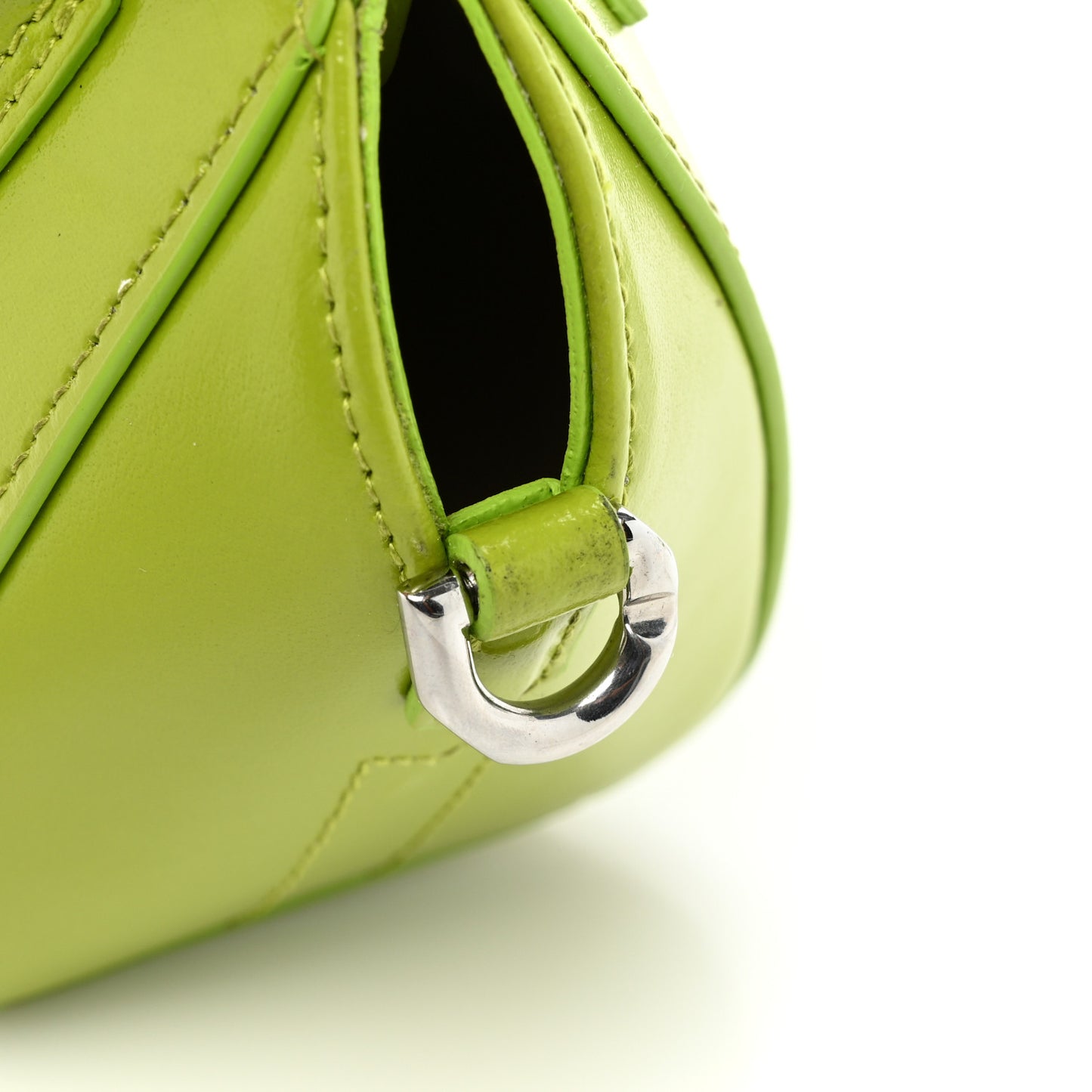 Shiny Lord Calfskin Micro Antigona Citrus Green