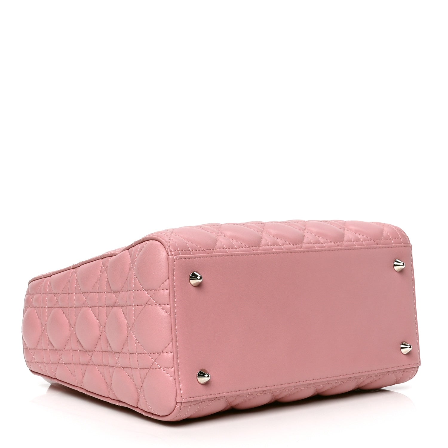 Christian Dior Lambskin Cannage Medium Lady Dior Rose Clair 3 of 5