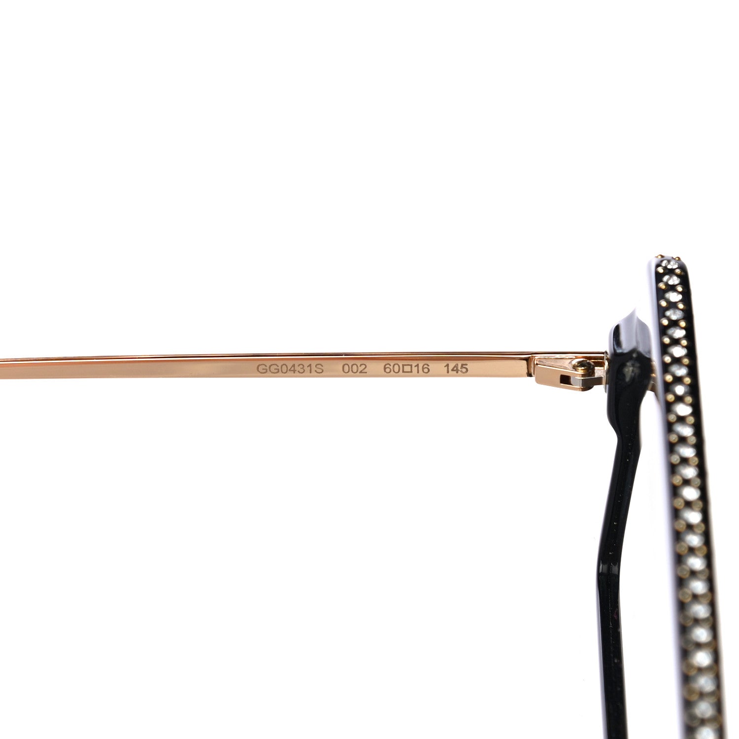Gucci Acetate Crystal Mask-Frame Sunglasses GG0431S Black 5 of 7