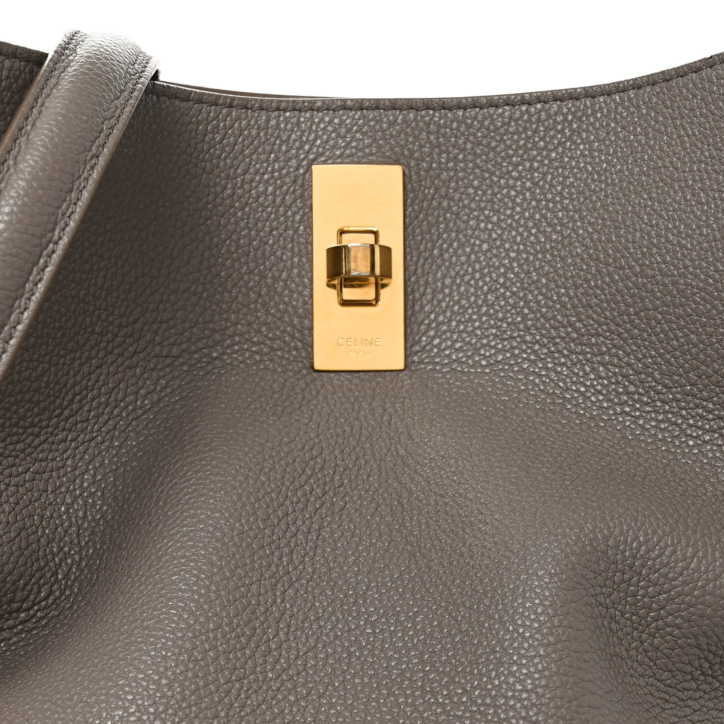 Supple Grained Calfskin Bucket 16 Bag Pebble