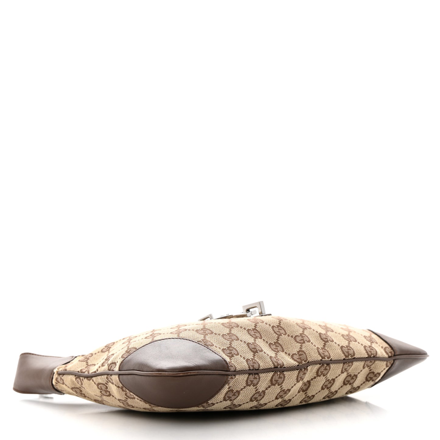 Monogram Lobster Clasp Jackie O Hobo Brown