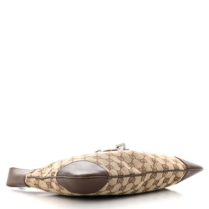 Gucci Monogram Lobster Clasp Jackie O Hobo Brown 4 of 14