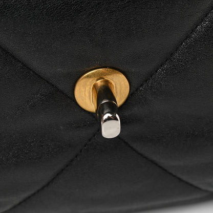 Chanel Goatskin Quilted Large Chanel 19 Flap Black 24 of 33
