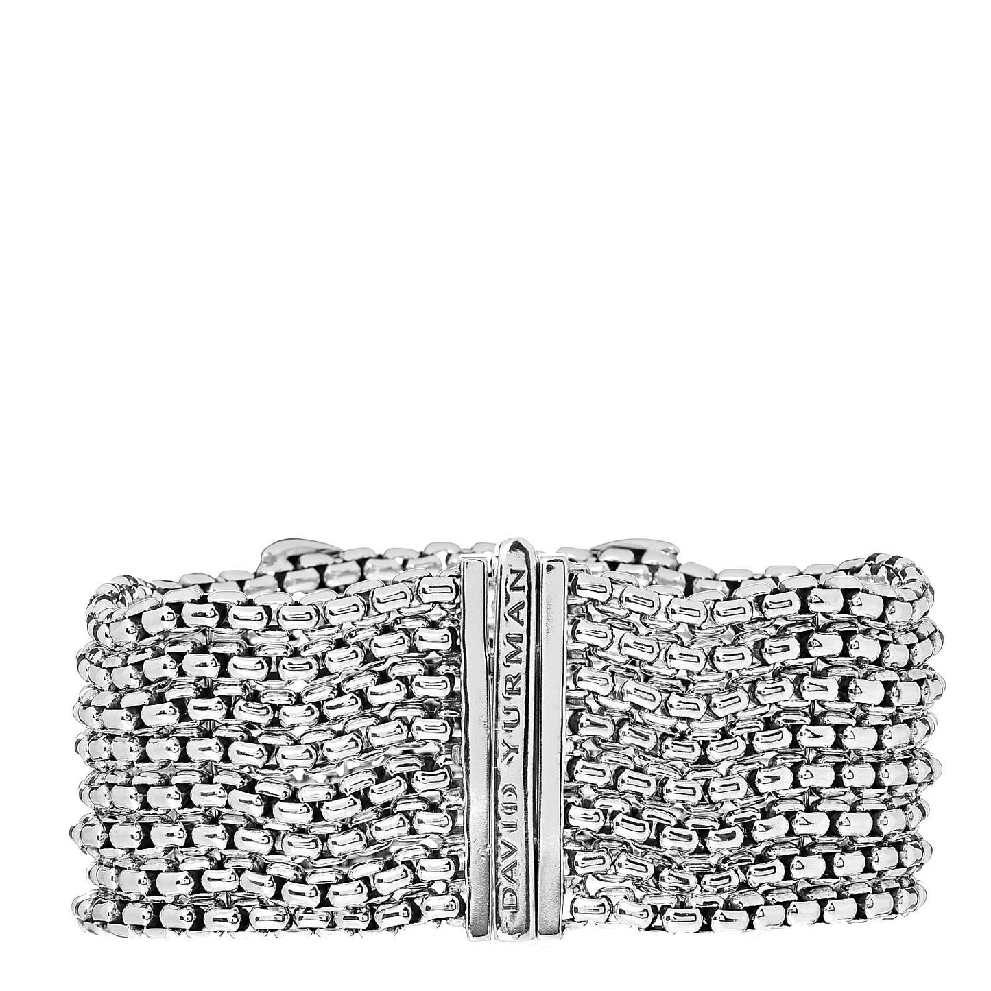 Sterling Silver Diamond X Eight Row Bracelet