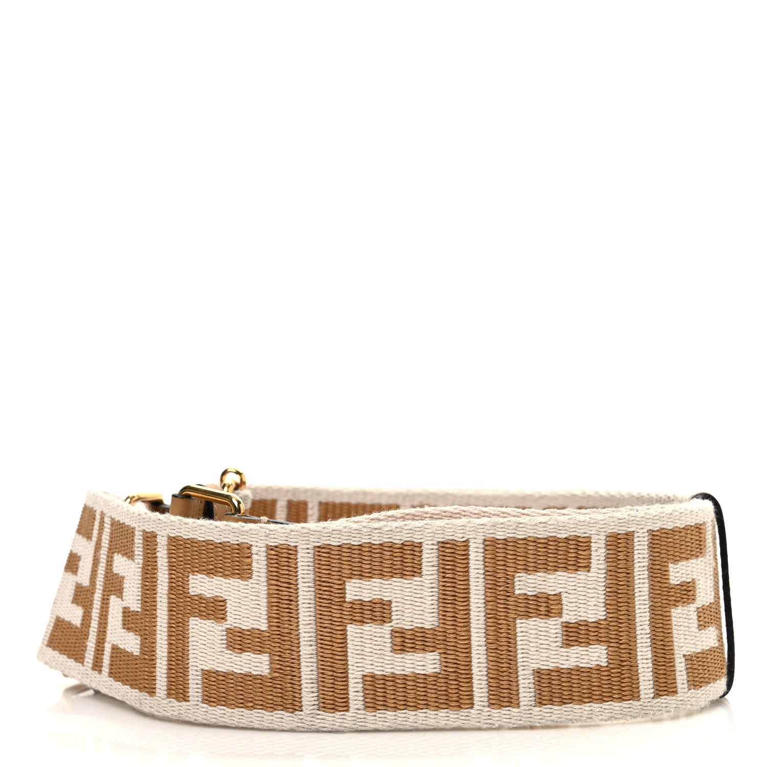 Fendi Ribbon Vitello King FF 1974 Adjustable Strap You Poudre Cuoio Miele Scuro 2 of 4