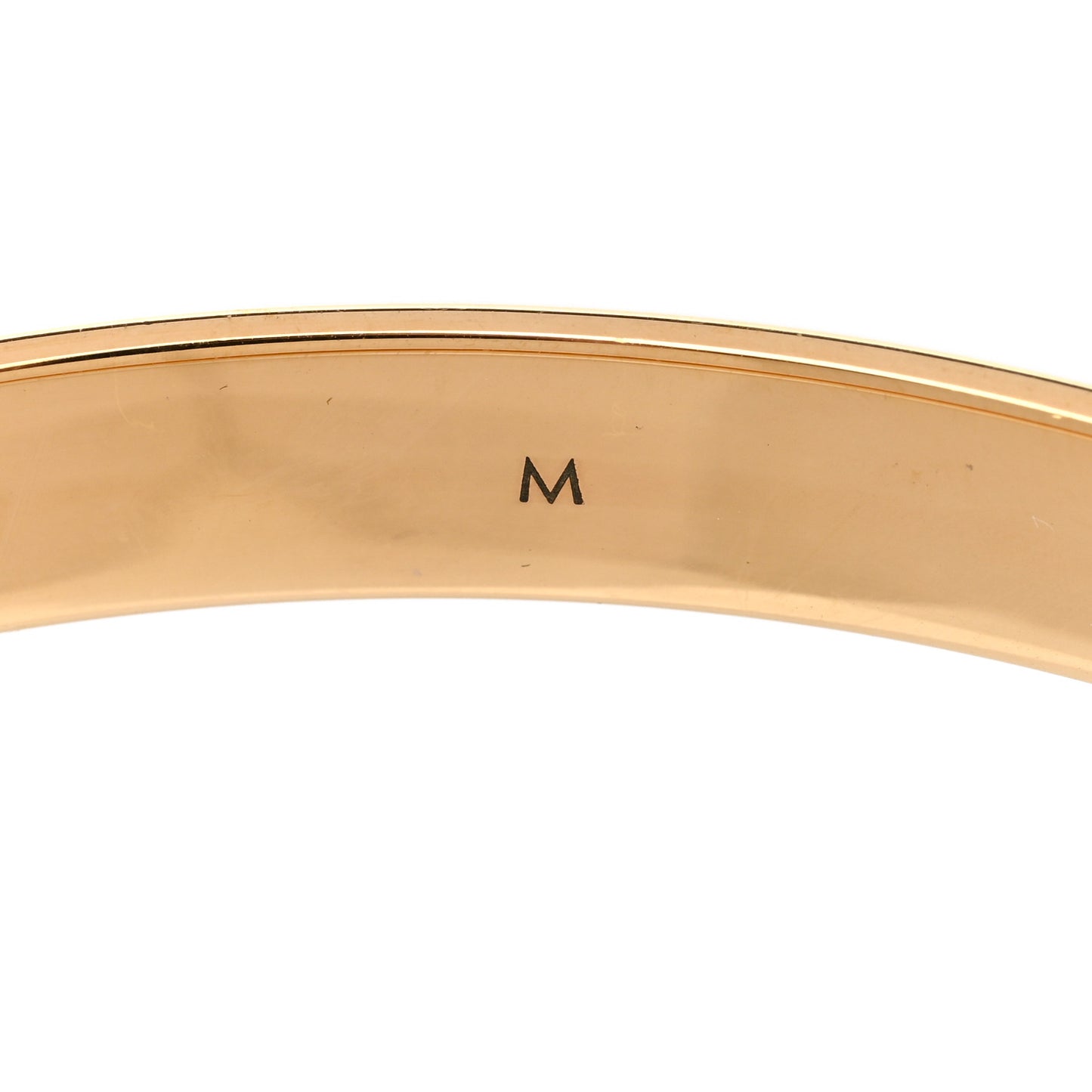 Brass Monogram Nanogram Cuff M Gold
