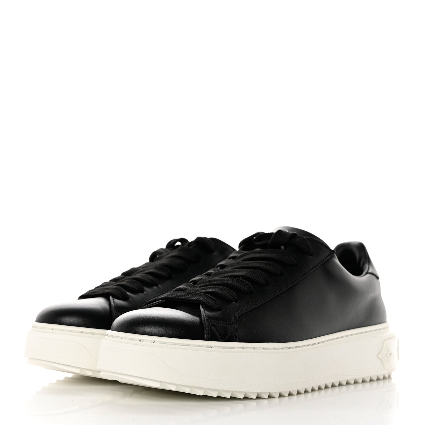 Calfskin Time Out Sneakers 38 Black