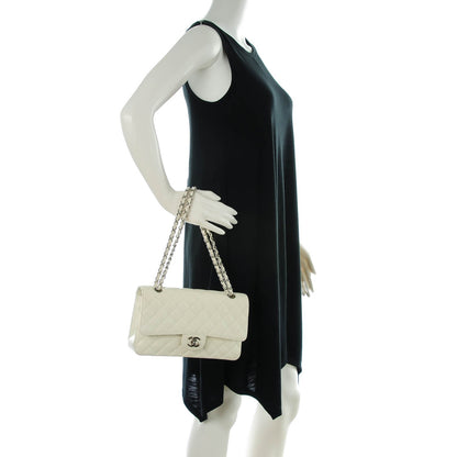 Chanel Caviar Quilted Medium Double Flap White 2 of 9