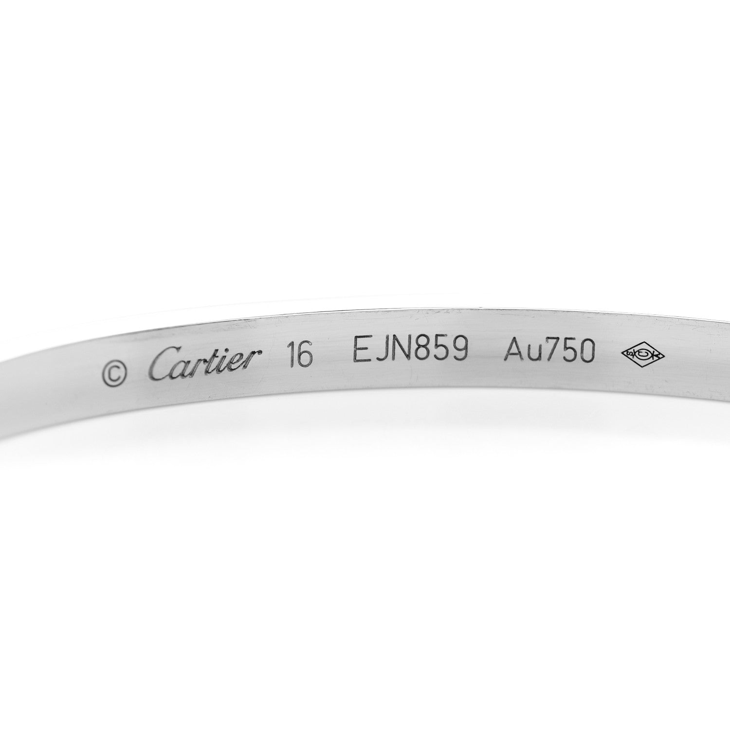 Cartier 18K White Gold Small LOVE Bracelet 16 4 of 5