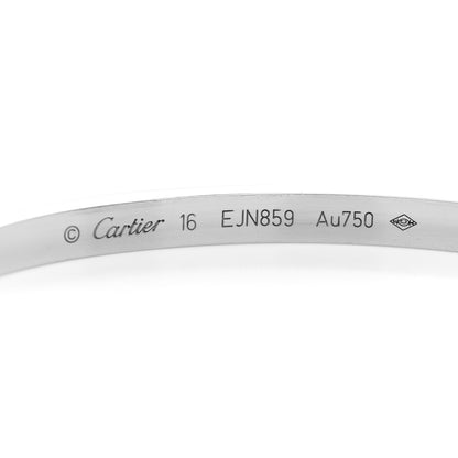 Cartier 18K White Gold Small LOVE Bracelet 16 4 of 5
