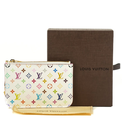 Louis Vuitton Monogram Multicolor Key Pouch White Litchi 5 of 8