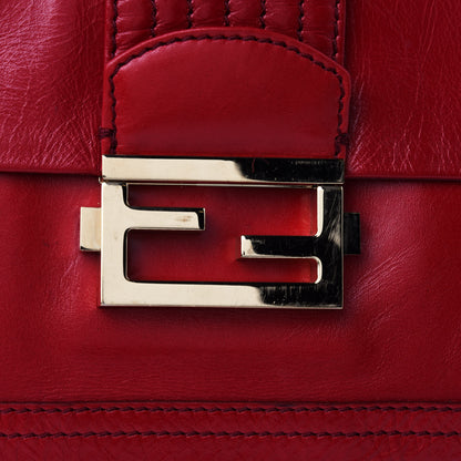 Fendi Vitello Acqua Maxi Baguette Bag Cherry 5 of 5