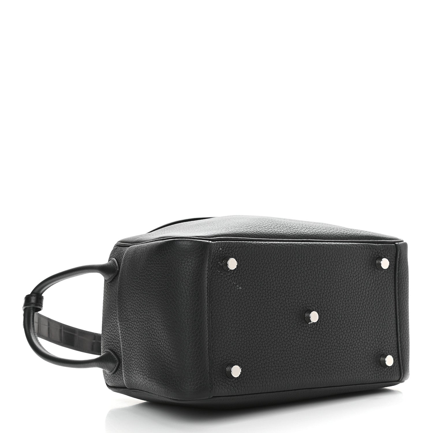 Hermes Taurillon Clemence Matte Niloticus Crocodile Touch Lindy 26 Black 4 of 9