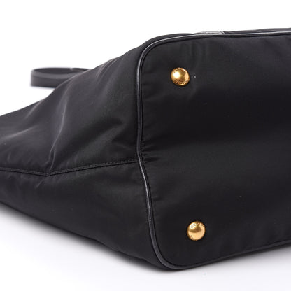 Prada Tessuto Nylon Vitello Daino Tote Black 8 of 9