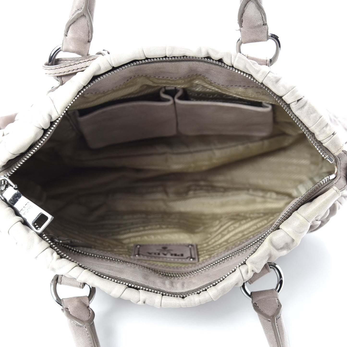 Nappa Gaufre Shopping Satchel Sfumato