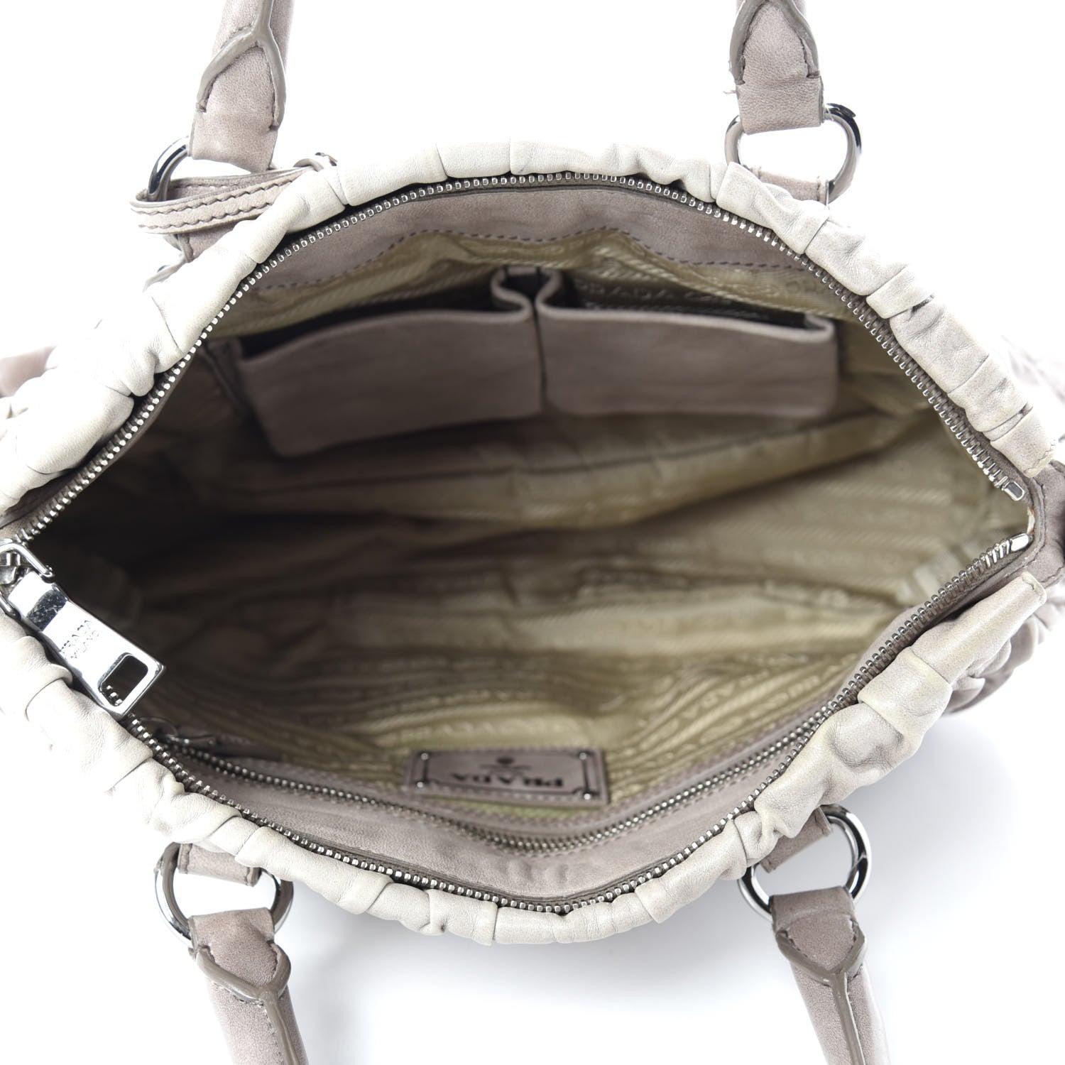 Prada Nappa Gaufre Shopping Satchel Sfumato 5 of 11